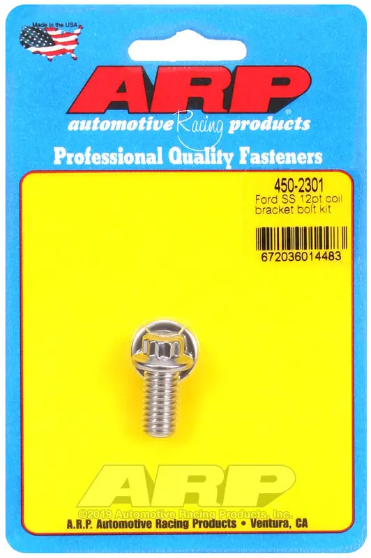 Arp Stainless Steel 12-Point Coil Bracket Bolt Kit For Ford Applications 1
