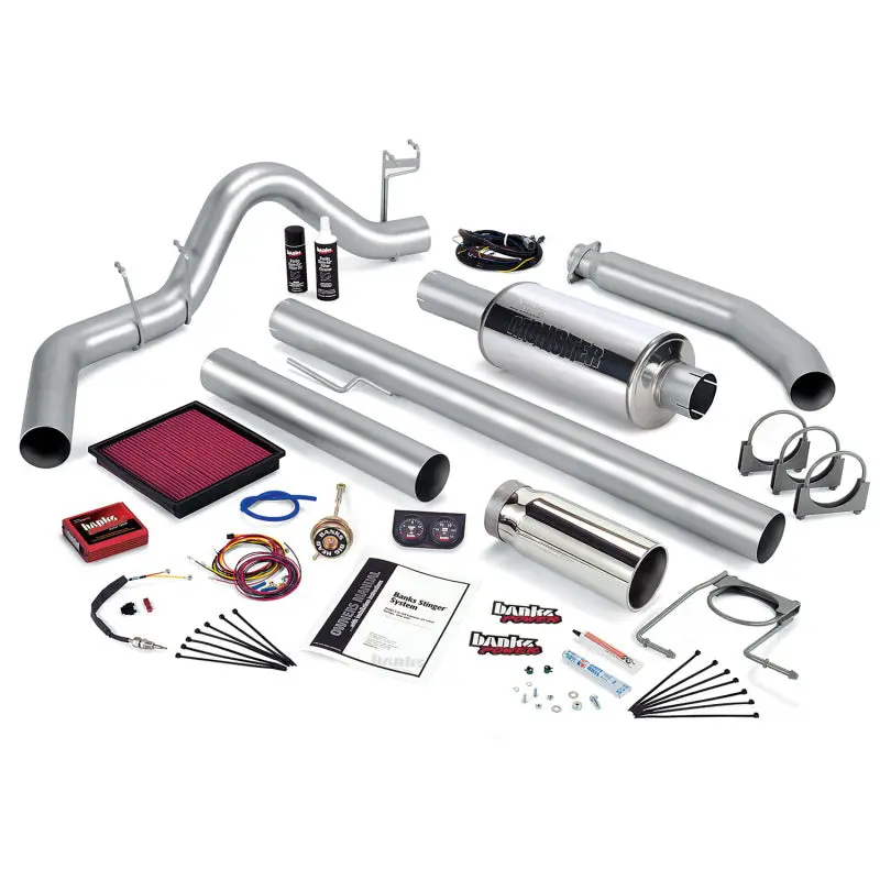 Banks Power Stinger Exhaust System For 1999–2000 Dodge Ram 5.9L Standard Cab – Stainless Steel Single Exit With Chrome Tip 1