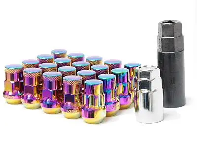 Wheel Mate Muteki Sr35 Close-End Lug Nut & Lock Set – Neon Finish, 12×1.50Mm, 35Mm Length 1