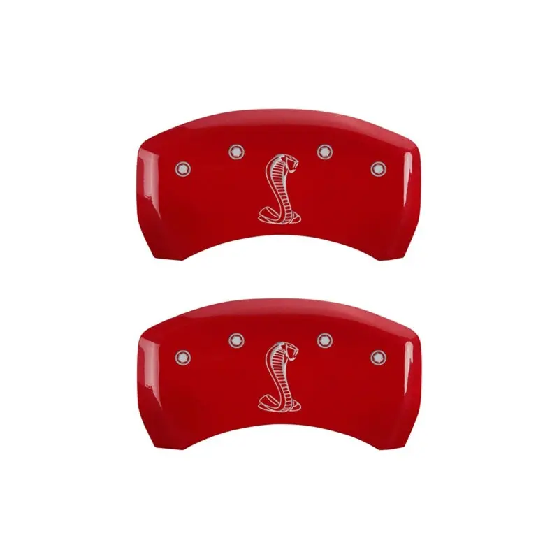 Mgp Engraved Rear Caliper Covers For Tiffany Snake Design – Red & Silver Finish 1