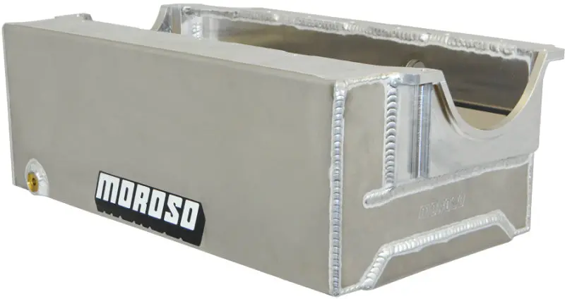 Moroso Aluminum Wet Sump Oil Pan – 9.5-Quart Capacity, Fits Pre-1985 Chevy Small Block (No Crossmember) 1