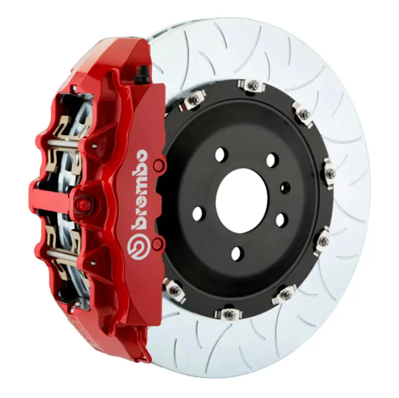 Brembo Gt Big Brake Kit For 2012–2014 Mercedes-Benz Cls350 – Front, 6-Piston Calipers, 380X34Mm Two-Piece Slotted Rotors, Red Finish 1