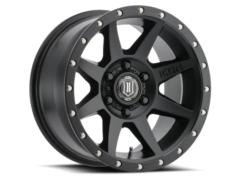 Icon Rebound 17X8.5 Satin Black Alloy Wheel – 6X5.5 Bolt Pattern, 0Mm Offset 1