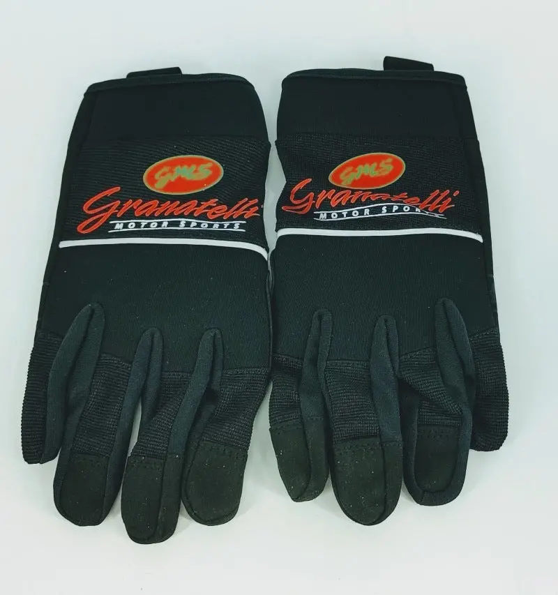 Granatelli Heavy-Duty Mechanics Work Gloves – Black With Touchscreen-Compatible Fingertips And Embroidered Logo 1