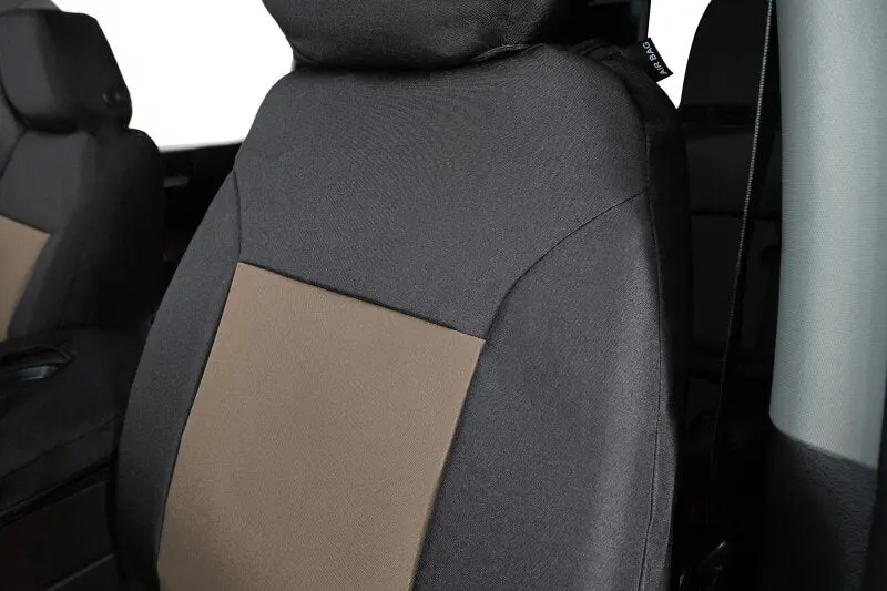 Covercraft Endura Precisionfit Seat Covers – Custom-Tailored For 2023–2024 Ford Super Duty Front Row Seats (Tan/Black) 2