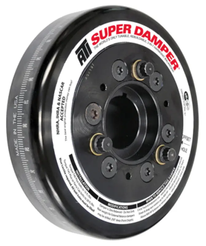 Ati Steel Harmonic Damper – 6.325" Diameter, 90° V6 Chevy Sb Fit, Undersize Hub, 3-Ring Design 1