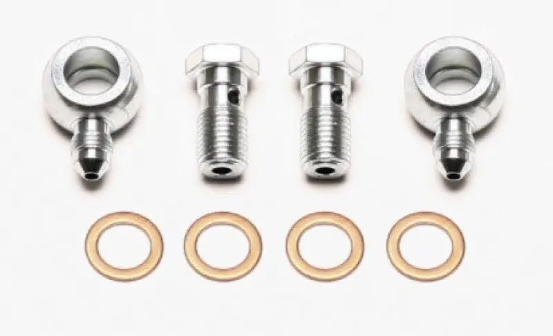 Wilwood Banjo Bolt Fitting Kit — Includes Two -3 Male To 7/16" Banjo Bolts With Crush Washers 1