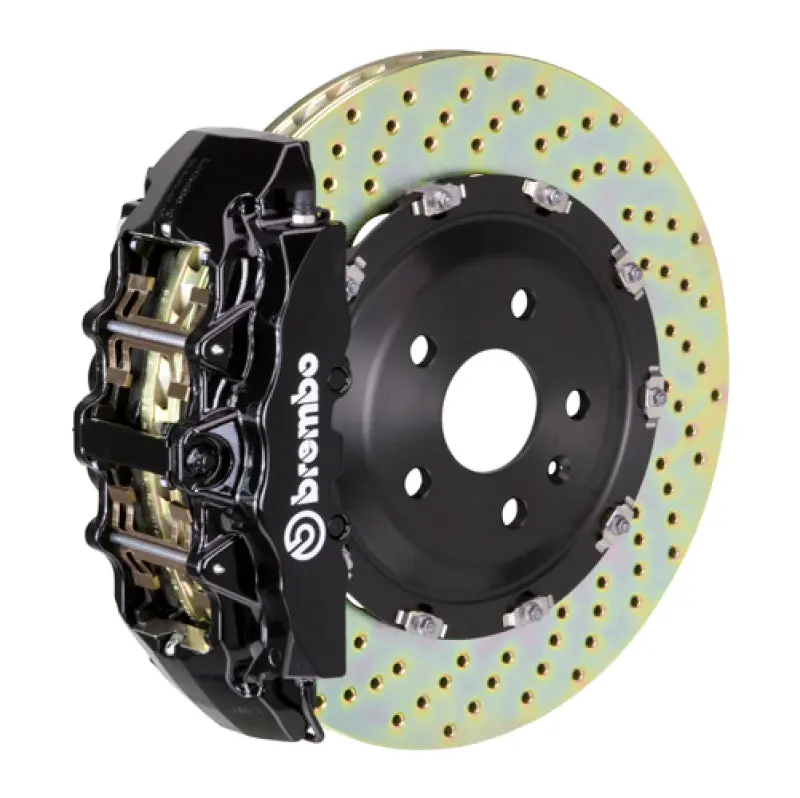 Brembo 05-07 Quattroporte Front Gt Bbk 6 Piston Cast 380X34 2Pc Rotor Drilled-Black 1