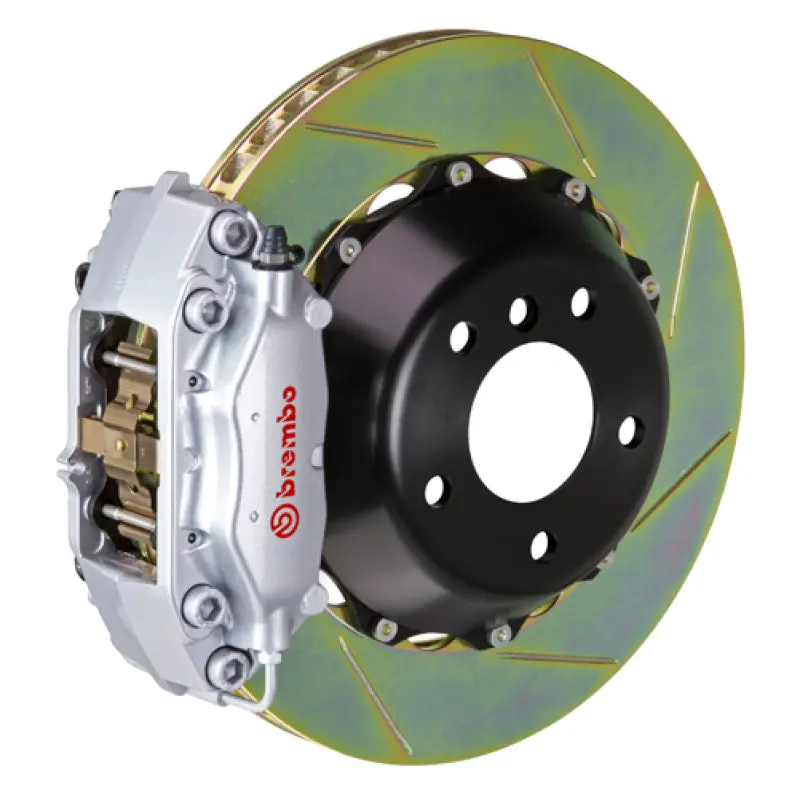 Brembo 10-16 E550 Sedan Rr Gt Bbk 4Pis Cast 345X28 2Pc Rotor Slotted Type1-Silver 1