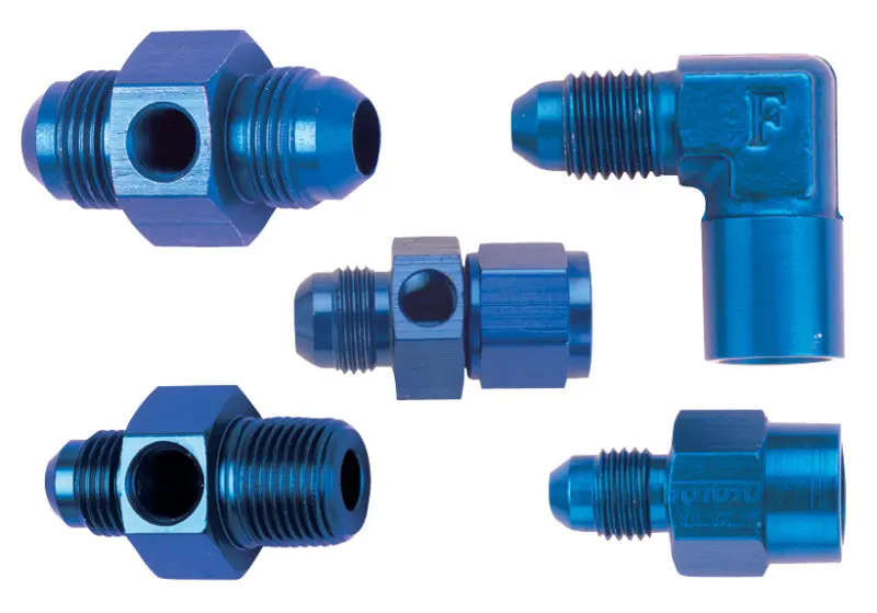 Fragola -4An To 1/8" Npt 90° Gauge Adapter – 90Ft Length, Precision Machined Aluminum 1