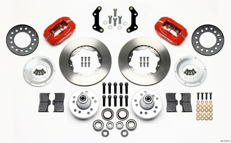 Wilwood Forged Dynalite Front Brake Kit – 11-Inch Red Rotors, Designed For 1970–1972 Cdp/E-Body Disc Applications 1