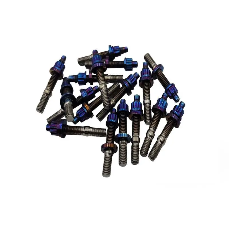 Blox Racing Xtreme Titanium Intake/Exhaust Manifold Studs Burnt 55Mm 10-Piece Kit 1
