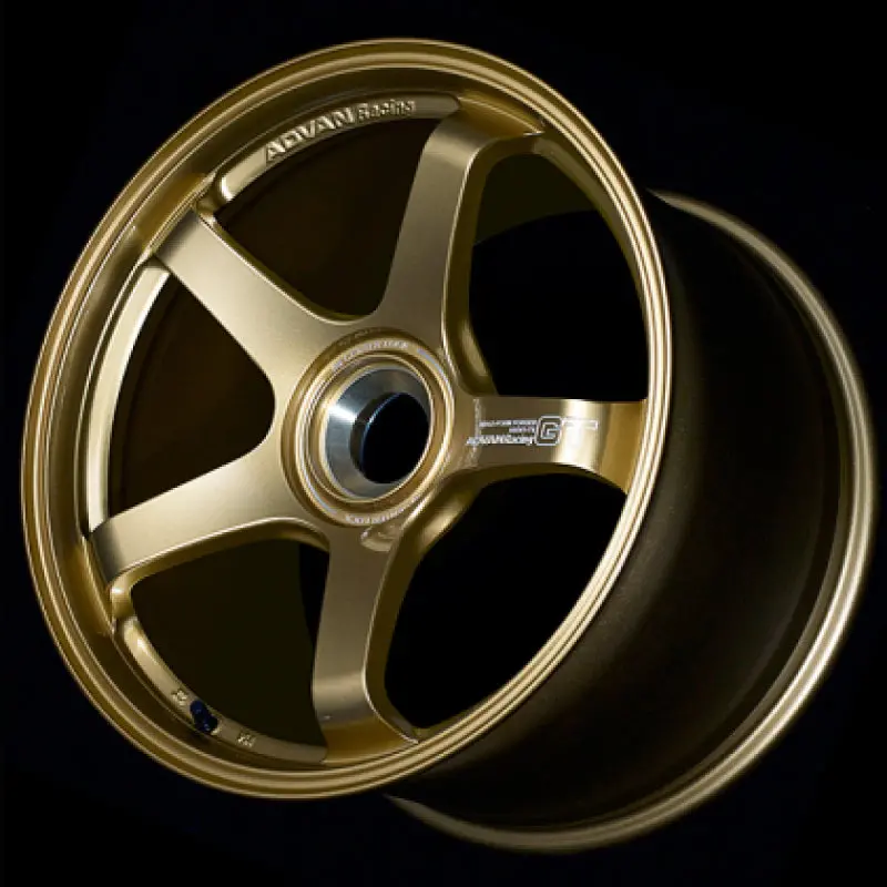 Advan Gt Racing Wheel For Porsche: 19X9 Inch, 5X130 Bolt Pattern, +55 Offset, Brass Gold Finish 1