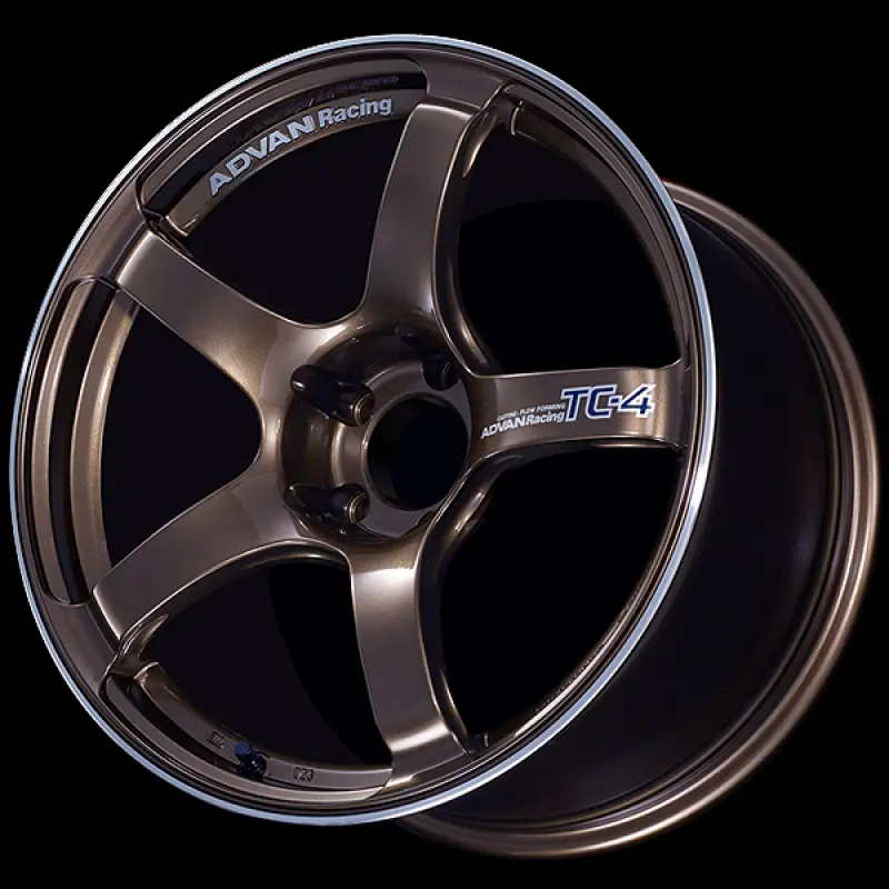 Advan Tc4 18X8.5 +45 5-100 Racing Umber Bronze & Ring Wheel 1